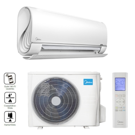 Midea MSF4-09-SP (MSFAAU-09HRFN8(B)/MOX230-09HFN8-BR) Breezeless oldalfali split (2,6 kW)